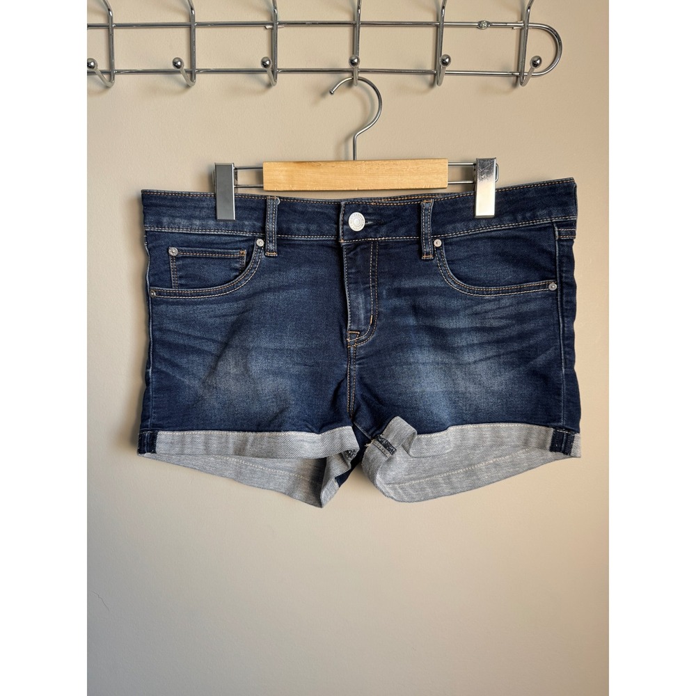 Bootlegger Dark Wash Cuffed Denim Shorts Indie Boho Summer Festival Y2K Beach‎